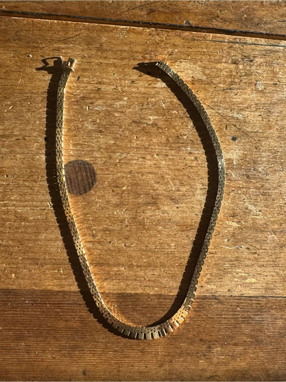Danish vintage, 14K gold, 16.5 inch length necklace, a substantial 30 grams!